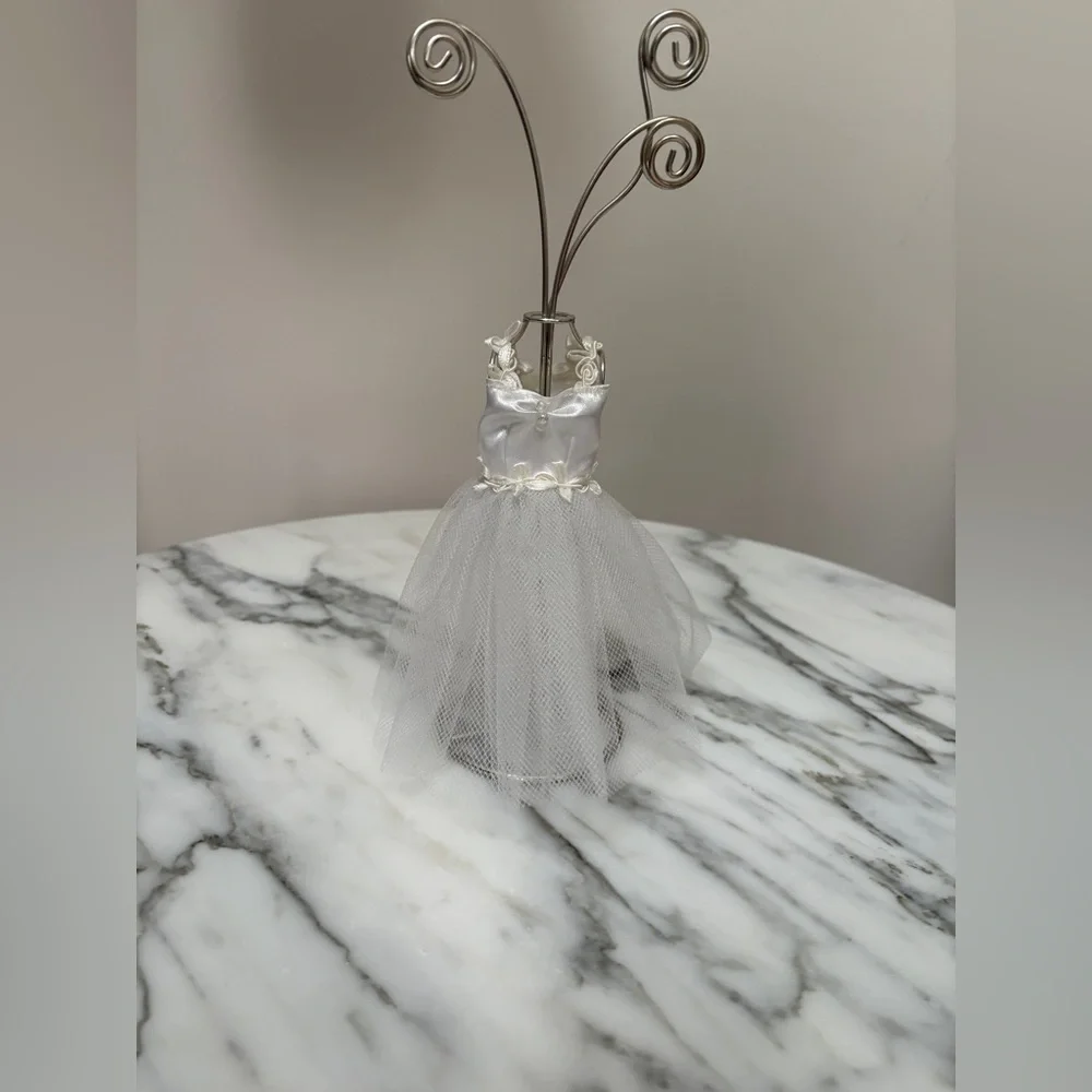 White Dress Bride Photo or Business Card Holder